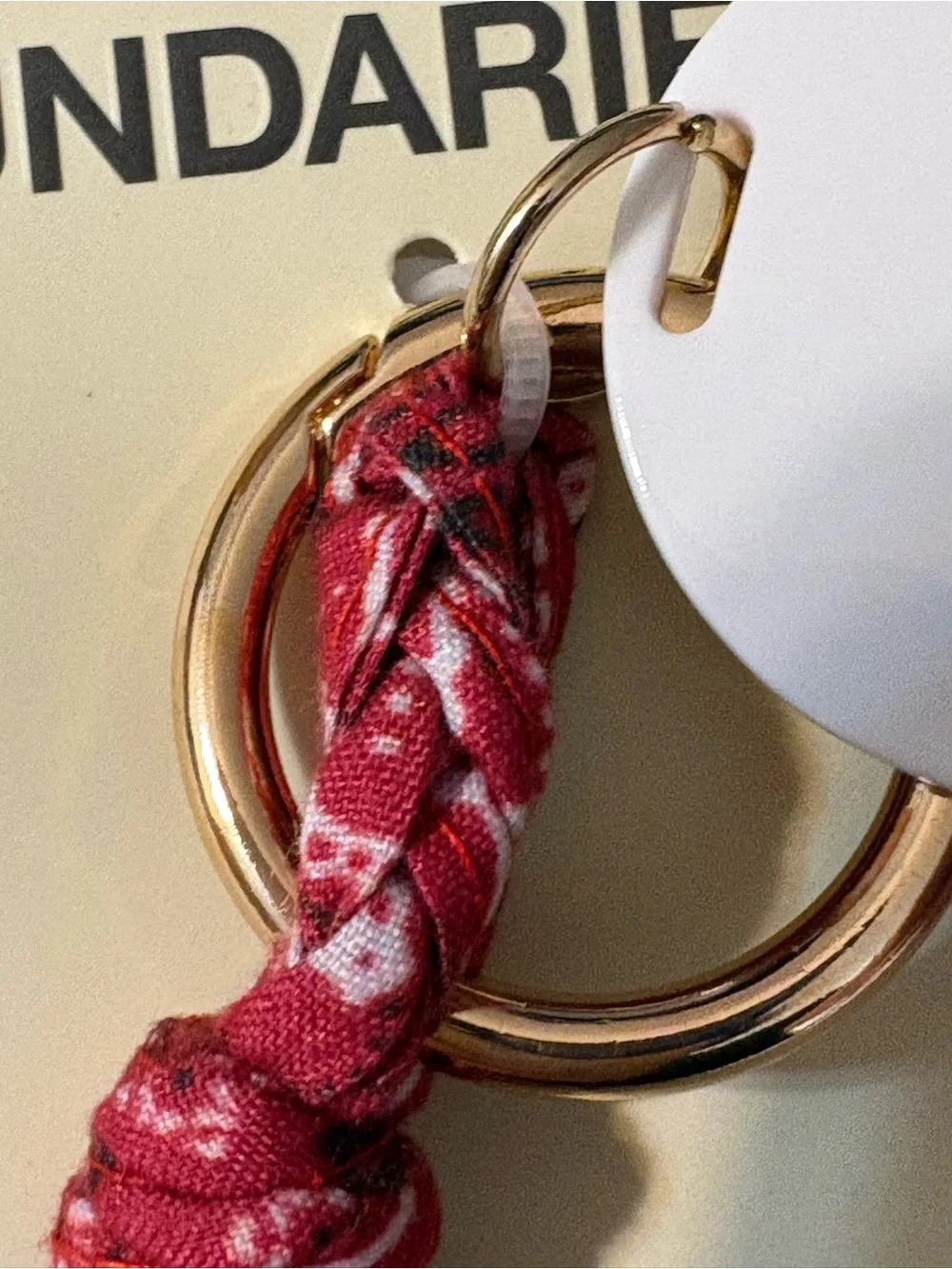 No Boundaries Women's Beach Bag Charm Red Bandana Lobster Charm key chain NWT